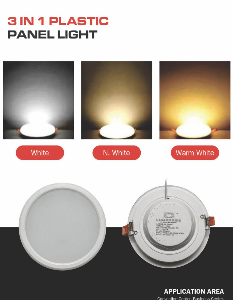 3 in 1 Plastic Panel Light